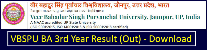 VBSPU BA 3rd Year Result