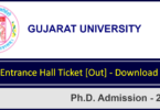 Gujarat University PhD Hall Ticket