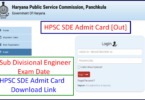 HPSC SDE Admit Card 2023