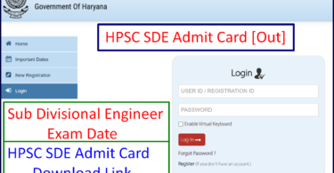 HPSC SDE Admit Card 2023
