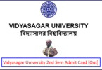 Vidyasagar University 2nd Sem Admit Card 2023