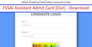 FSSAI Assistant Admit Card