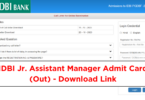 IDBI Bank Assistant Manager Admit Card