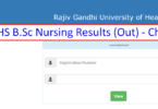 RGUHS BSc Nursing Results